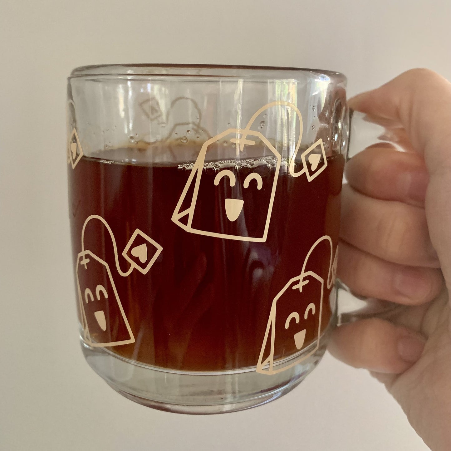 Happy Tea Glass Mug
