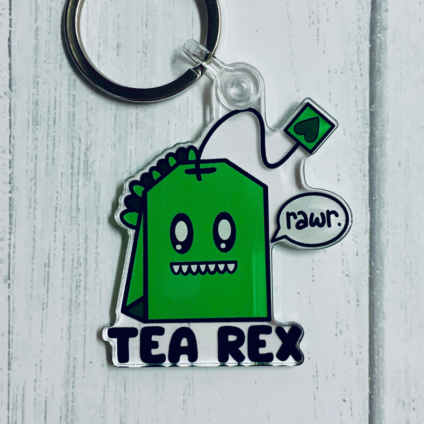Tea Rex Keychain