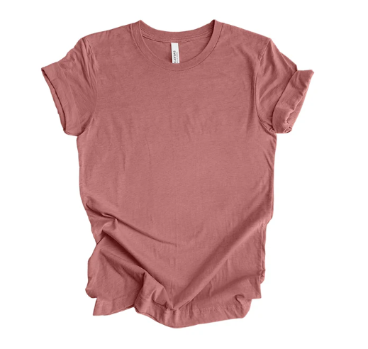 Bella and Canvas T-Shirt - Heather Mauve