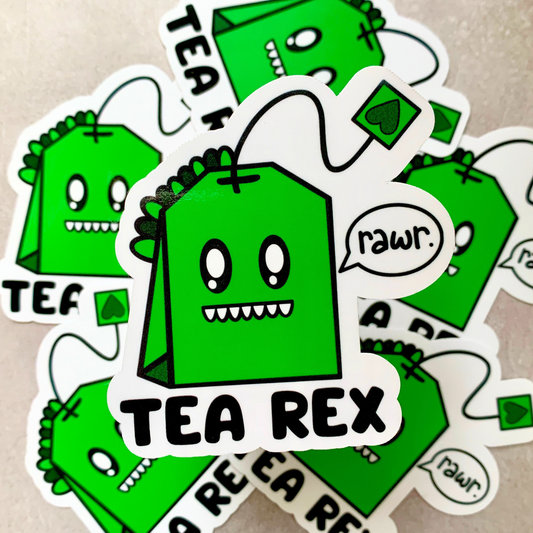 Tea Rex Vinyl Sticker